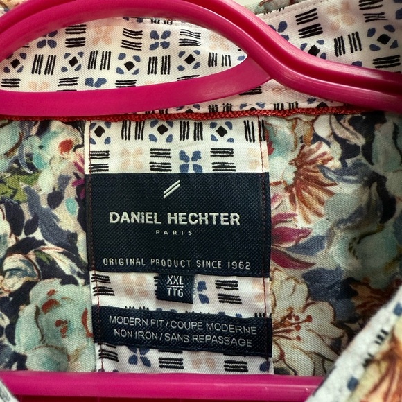 Daniel Hechter Red and Blue Casual Button Down Shirt - Picture 2 of 3